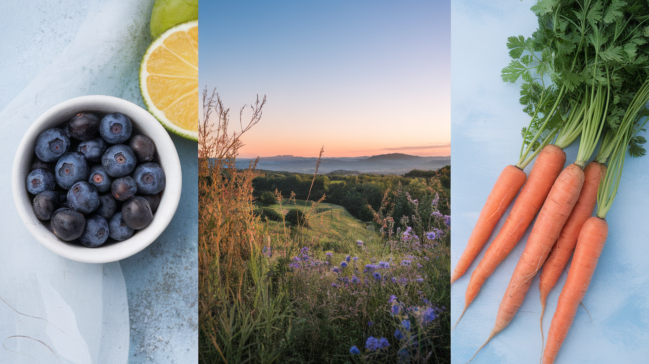 Pessoa cuidando da saúde dos olhos com alimentação saudável